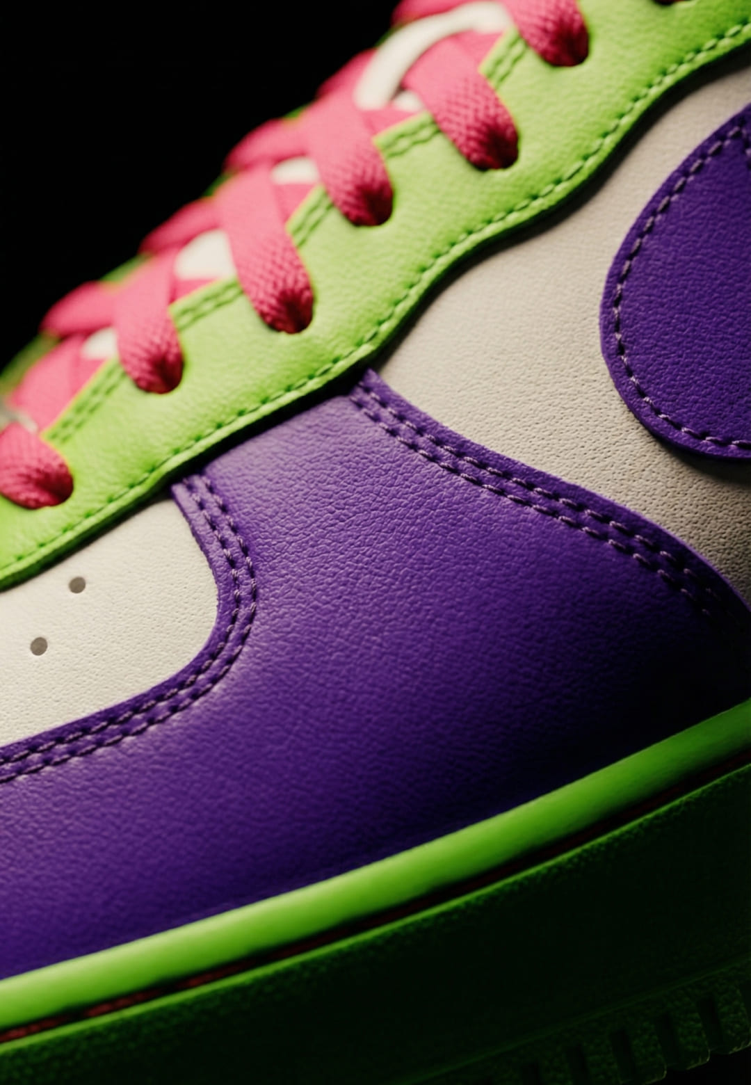 Детализация росписи Nike Air Force Splash