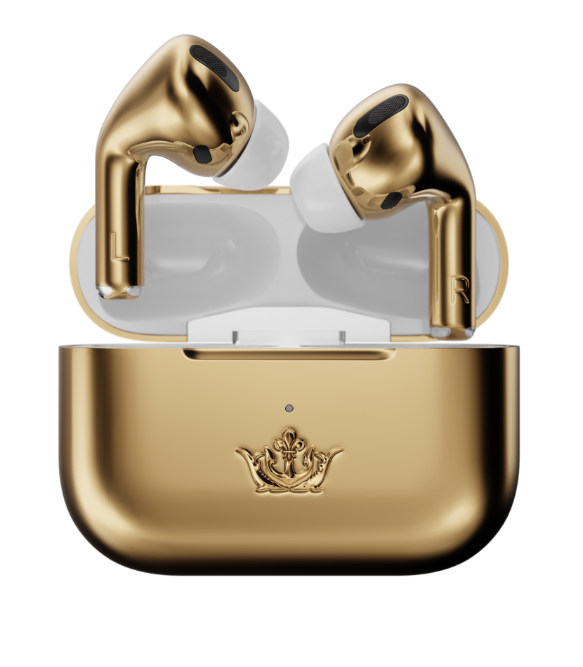 Самые дорогие беспроводные наушники. Apple AIRPODS Pro Gold. Caviar AIRPODS Pro Gold Edition. Наушники Apple AIRPODS Pro 2 (золотой). Gold AIRPODS Golden.