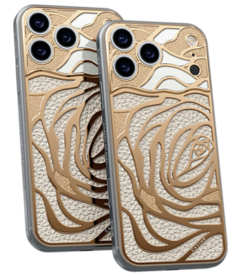 Кастом iPhone 17 Pro/Pro Max Золотая Роза