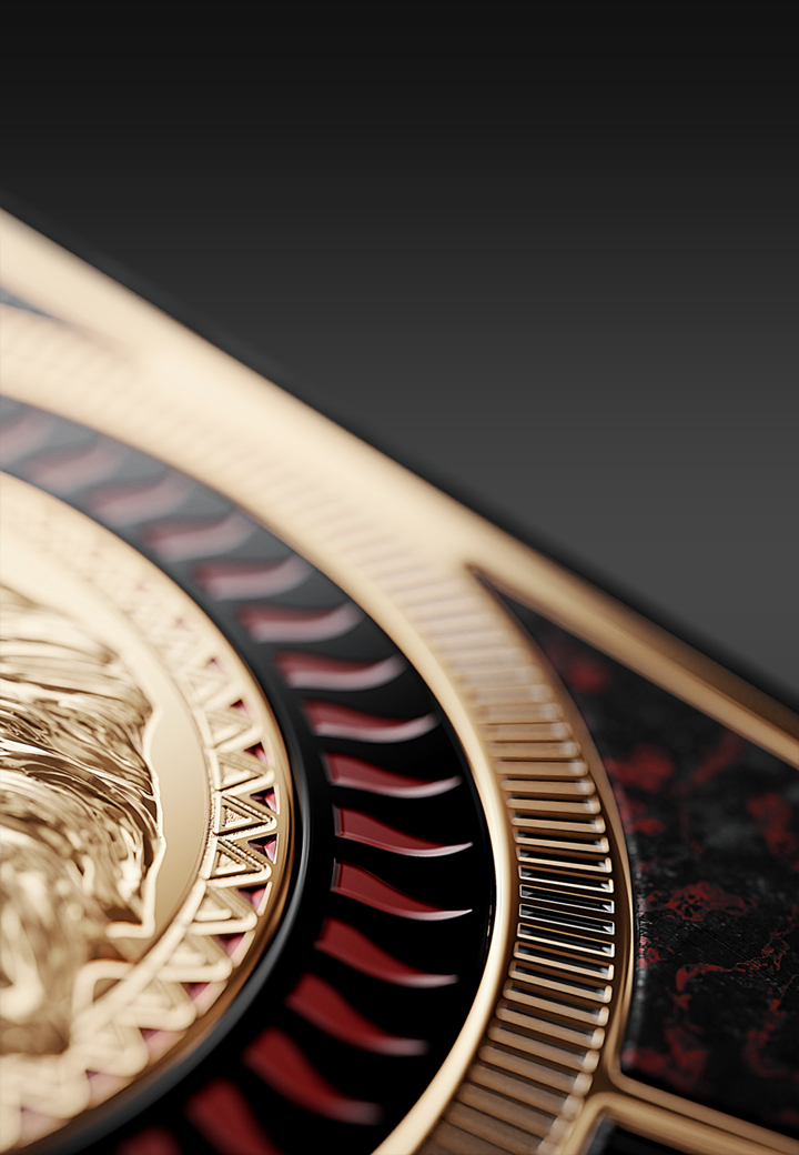 Узор из эмали Лев