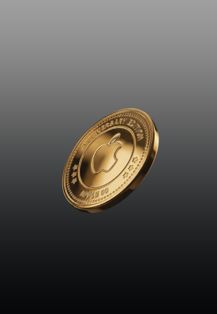 Подарочная монета Чёрное Яблоко